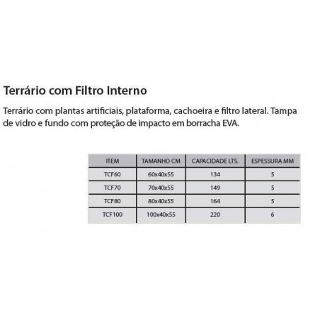 Aquaterrário com Filtro Interno